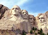Faces at Mount Rushmore in South Darkota, USA