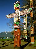 Totem Poles in Stanley Park, Vancouver - Canada